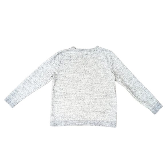 Talbots 'Merci' (Thank you) Heather Grey Crew Neck Sweatshirt - Sz Med - Picture 3 of 9